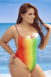 Maillot de bain une pièce Mapale 6622X imprimé arc-en-ciel